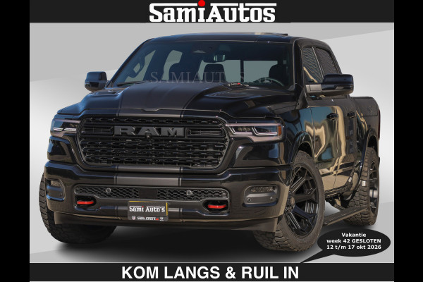 Dodge Ram De Meest Luxe en Volle Pick-Up in zijn Klasse €84950,- excl | Limited H.O 540HP 706Nm | Massage + Full Option | Comfortabele Dubbele Cabine met Royale 5 Zitplaatsen | BPM vrij | Nu Leverbaar uit Voorraad | Voorraad Nr 2304 - 8540 | De specialist in Amerikaanse pick‑ups in Nederland en Europa.