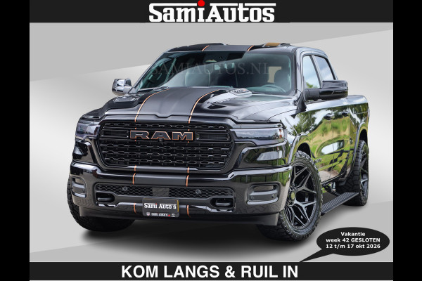 Dodge Ram LIMITED SPORT H.O 540 PK | €84950,- excl | Massage + Full Option | De Meest Luxe en Volle Pick-Up in zijn Klasse | Comfortabele Dubbele Cabine met Royale 5 Zitplaatsen | BPM vrij | Nu Leverbaar uit Voorraad | Voorraad Nr 2355 - 5149 | De specialist in Amerikaanse pick‑ups in Nederland en Europa.