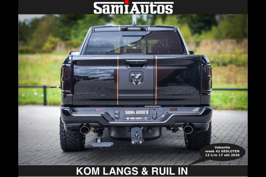 Dodge Ram LIMITED SPORT H.O 540 PK | €84950,- excl | Massage + Full Option | De Meest Luxe en Volle Pick-Up in zijn Klasse | Comfortabele Dubbele Cabine met Royale 5 Zitplaatsen | BPM vrij | Nu Leverbaar uit Voorraad | Voorraad Nr 2355 - 5149 | De specialist in Amerikaanse pick‑ups in Nederland en Europa.