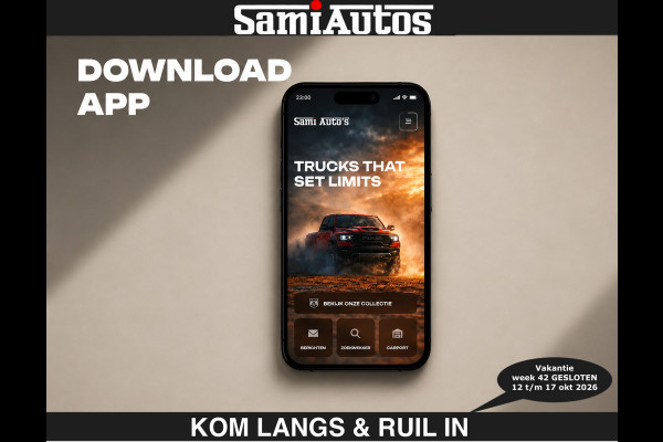 Dodge Ram LIMITED SPORT H.O 540 PK | €84950,- excl | Massage + Full Option | De Meest Luxe en Volle Pick-Up in zijn Klasse | Comfortabele Dubbele Cabine met Royale 5 Zitplaatsen | BPM vrij | Nu Leverbaar uit Voorraad | Voorraad Nr 2355 - 5149 | De specialist in Amerikaanse pick‑ups in Nederland en Europa.
