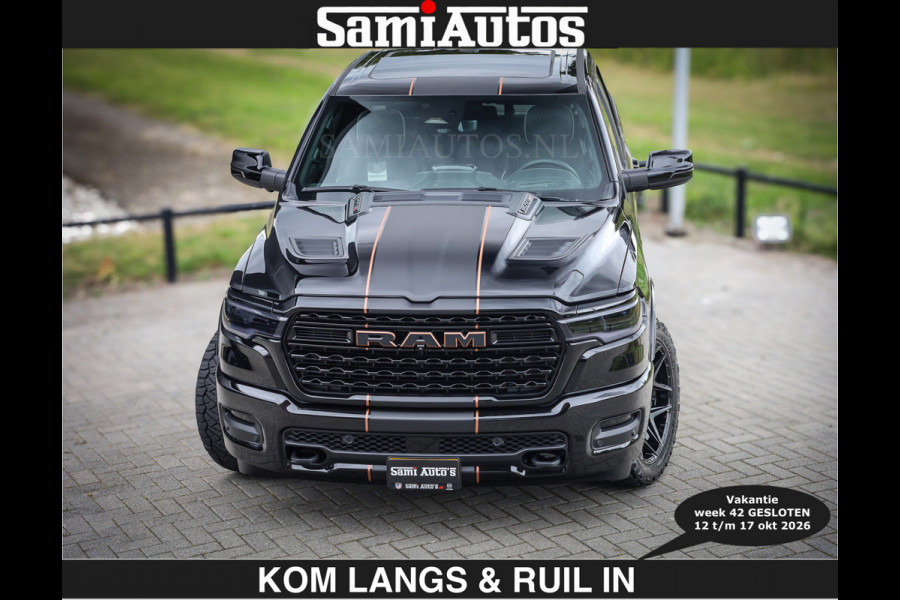 Dodge Ram LIMITED SPORT H.O 540 PK | €84950,- excl | Massage + Full Option | De Meest Luxe en Volle Pick-Up in zijn Klasse | Comfortabele Dubbele Cabine met Royale 5 Zitplaatsen | BPM vrij | Nu Leverbaar uit Voorraad | Voorraad Nr 2355 - 5149 | De specialist in Amerikaanse pick‑ups in Nederland en Europa.