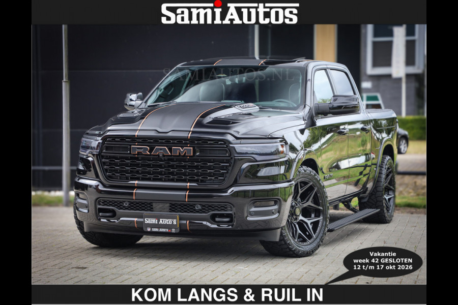 Dodge Ram LIMITED SPORT H.O 540 PK | €84950,- excl | Massage + Full Option | De Meest Luxe en Volle Pick-Up in zijn Klasse | Comfortabele Dubbele Cabine met Royale 5 Zitplaatsen | BPM vrij | Nu Leverbaar uit Voorraad | Voorraad Nr 2355 - 5149 | De specialist in Amerikaanse pick‑ups in Nederland en Europa.