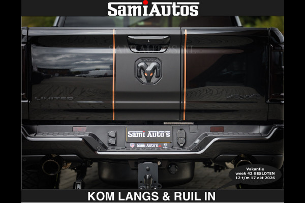Dodge Ram LIMITED SPORT H.O 540 PK | €84950,- excl | Massage + Full Option | De Meest Luxe en Volle Pick-Up in zijn Klasse | Comfortabele Dubbele Cabine met Royale 5 Zitplaatsen | BPM vrij | Nu Leverbaar uit Voorraad | Voorraad Nr 2355 - 5149 | De specialist in Amerikaanse pick‑ups in Nederland en Europa.