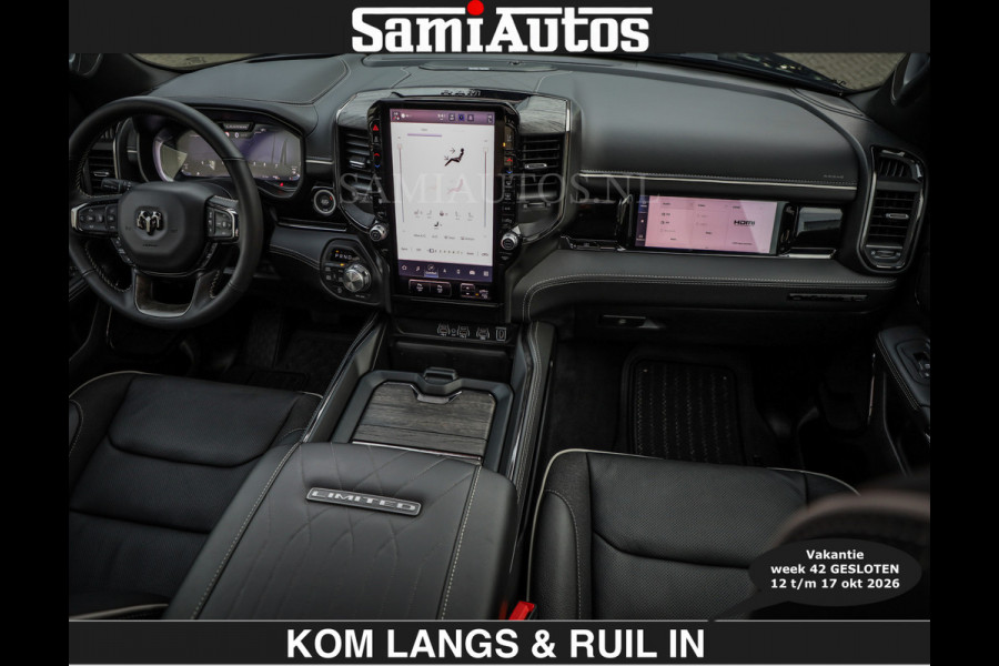 Dodge Ram LIMITED SPORT H.O 540 PK | €84950,- excl | Massage + Full Option | De Meest Luxe en Volle Pick-Up in zijn Klasse | Comfortabele Dubbele Cabine met Royale 5 Zitplaatsen | BPM vrij | Nu Leverbaar uit Voorraad | Voorraad Nr 2355 - 5149 | De specialist in Amerikaanse pick‑ups in Nederland en Europa.