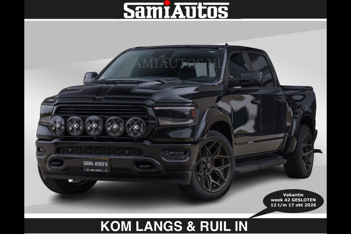 Dodge Ram BLACK OPS | 5.7 V8 HEMI | €66950,- excl | WIDEBODY HULK | OPEN UITLAAT KLEP | ZEER DIK | DUBBELE CABINE | DC | 5 PERSOONS | GRIJS KENETEKEN | EXTRA BREDE WIELEN IN HET BRONS | MEGA DIK | 3500KG TREKVERMOGEN |