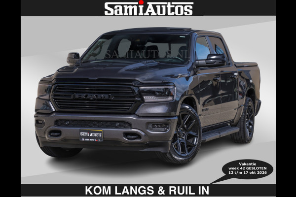 Dodge Ram SPORT | MEEST VOLLE RAM | €69950,- excl | 5.7 V8 HEMI | LUCHTVERING | HUD | MWK | PANO | VOL DIGI SCHERMEN | NIGHT EDITION | DUBBELE CABINE | 5 PERSOONS | DC | CREW CAB | TOP STAAT | KLEUR: GRANITE NIGHT EDITION GEWELDIGE KLEUR |