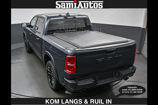 Dodge Ram LIMITED 2027 5.7 V8 HEMI | € 79.950 excl excl | MAXIMAAL UITGERUST | NIEUWE KLEUR Forged Blue Metallic met Ebony Red interior se DUBBELE CABINE | 5 PERSOONS | DC | Allernieuwste Limited 2027 in nieuwe kleur Forged Blue  – volledig uitgerust met alle opties.