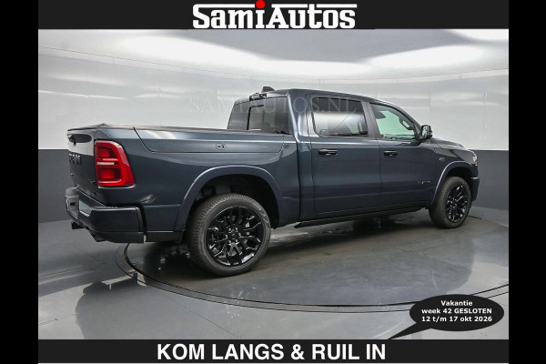 Dodge Ram LIMITED 2027 5.7 V8 HEMI | € 79.950 excl excl | MAXIMAAL UITGERUST | NIEUWE KLEUR Forged Blue Metallic met Ebony Red interior se DUBBELE CABINE | 5 PERSOONS | DC | Allernieuwste Limited 2027 in nieuwe kleur Forged Blue  – volledig uitgerust met alle opties.
