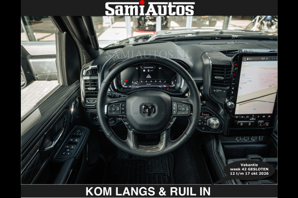 Dodge Ram LIMITED 2027 5.7 V8 HEMI | € 79.950 excl excl | MAXIMAAL UITGERUST | NIEUWE KLEUR Forged Blue Metallic met Ebony Red interior se DUBBELE CABINE | 5 PERSOONS | DC | Allernieuwste Limited 2027 in nieuwe kleur Forged Blue  – volledig uitgerust met alle opties.