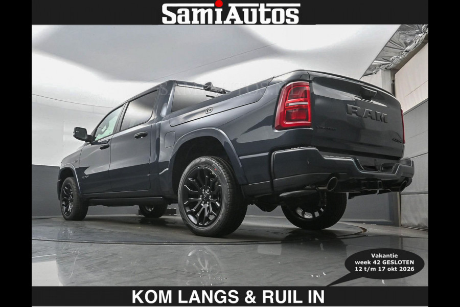 Dodge Ram LIMITED 2027 5.7 V8 HEMI | € 79.950 excl excl | MAXIMAAL UITGERUST | NIEUWE KLEUR Forged Blue Metallic met Ebony Red interior se DUBBELE CABINE | 5 PERSOONS | DC | Allernieuwste Limited 2027 in nieuwe kleur Forged Blue  – volledig uitgerust met alle opties.