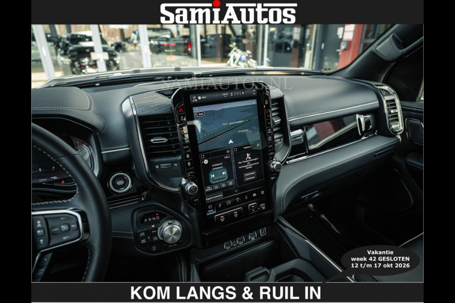 Dodge Ram LIMITED 2027 5.7 V8 HEMI | € 79.950 excl excl | MAXIMAAL UITGERUST | NIEUWE KLEUR Forged Blue Metallic met Ebony Red interior se DUBBELE CABINE | 5 PERSOONS | DC | Allernieuwste Limited 2027 in nieuwe kleur Forged Blue  – volledig uitgerust met alle opties.