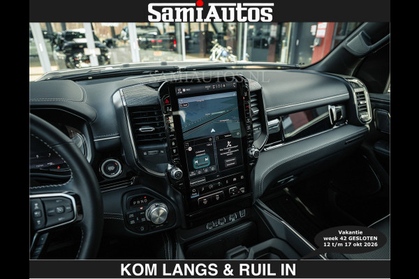 Dodge Ram LIMITED 2027 5.7 V8 HEMI | € 79.950 excl excl | MAXIMAAL UITGERUST | NIEUWE KLEUR Forged Blue Metallic met Ebony Red interior se DUBBELE CABINE | 5 PERSOONS | DC | Allernieuwste Limited 2027 in nieuwe kleur Forged Blue  – volledig uitgerust met alle opties.