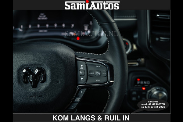 Dodge Ram LIMITED 2027 5.7 V8 HEMI | € 79.950 excl excl | MAXIMAAL UITGERUST | NIEUWE KLEUR Forged Blue Metallic met Ebony Red interior se DUBBELE CABINE | 5 PERSOONS | DC | Allernieuwste Limited 2027 in nieuwe kleur Forged Blue  – volledig uitgerust met alle opties.