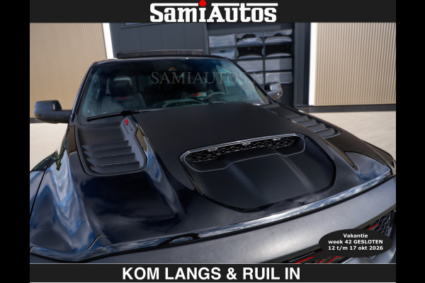 Dodge Ram TRX HELLCAT | 6.2 V8 712PK SUPERCHARGER | € 129.50 excl | RODE STIKSELS | FULLY LOADED | CARBON | CREW CAB | DUBBELE CABINE | 5 PERSOONS | De specialist in Amerikaanse pick‑ups in Nederland en Europa.