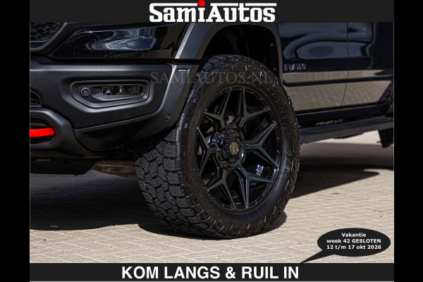 Dodge Ram TRX HELLCAT | 6.2 V8 712PK SUPERCHARGER | € 129.50 excl | RODE STIKSELS | FULLY LOADED | CARBON | CREW CAB | DUBBELE CABINE | 5 PERSOONS | De specialist in Amerikaanse pick‑ups in Nederland en Europa.
