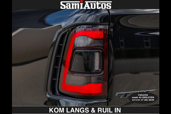 Dodge Ram TRX HELLCAT | 6.2 V8 712PK SUPERCHARGER | € 129.50 excl | RODE STIKSELS | FULLY LOADED | CARBON | CREW CAB | DUBBELE CABINE | 5 PERSOONS | De specialist in Amerikaanse pick‑ups in Nederland en Europa.