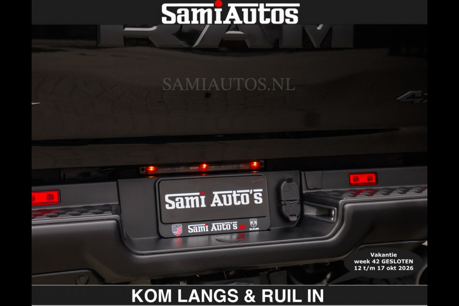 Dodge Ram TRX HELLCAT | 6.2 V8 712PK SUPERCHARGER | € 129.50 excl | RODE STIKSELS | FULLY LOADED | CARBON | CREW CAB | DUBBELE CABINE | 5 PERSOONS | De specialist in Amerikaanse pick‑ups in Nederland en Europa.