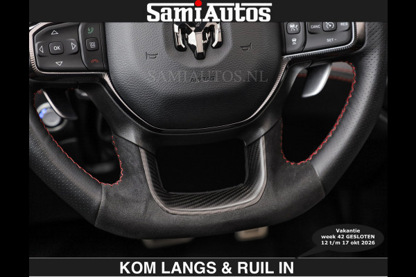 Dodge Ram TRX HELLCAT | 6.2 V8 712PK SUPERCHARGER | € 129.50 excl | RODE STIKSELS | FULLY LOADED | CARBON | CREW CAB | DUBBELE CABINE | 5 PERSOONS | De specialist in Amerikaanse pick‑ups in Nederland en Europa.