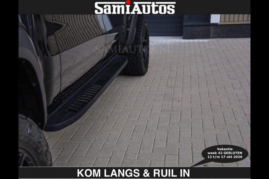 Dodge Ram TRX HELLCAT | 6.2 V8 712PK SUPERCHARGER | € 129.50 excl | RODE STIKSELS | FULLY LOADED | CARBON | CREW CAB | DUBBELE CABINE | 5 PERSOONS | De specialist in Amerikaanse pick‑ups in Nederland en Europa.