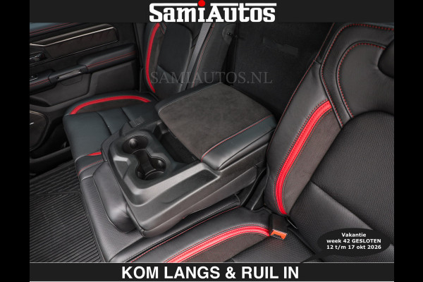 Dodge Ram TRX HELLCAT | 6.2 V8 712PK SUPERCHARGER | € 129.50 excl | RODE STIKSELS | FULLY LOADED | CARBON | CREW CAB | DUBBELE CABINE | 5 PERSOONS | De specialist in Amerikaanse pick‑ups in Nederland en Europa.