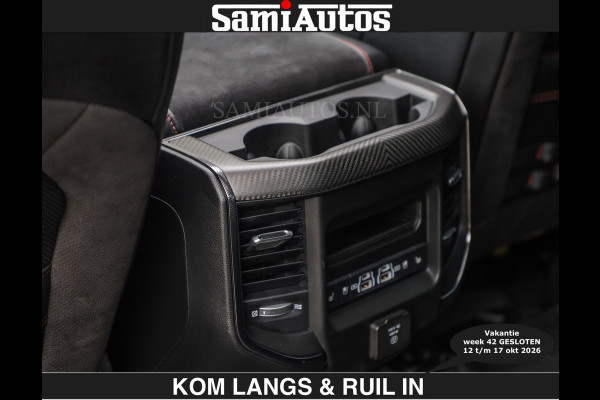 Dodge Ram TRX HELLCAT | 6.2 V8 712PK SUPERCHARGER | € 129.50 excl | RODE STIKSELS | FULLY LOADED | CARBON | CREW CAB | DUBBELE CABINE | 5 PERSOONS | De specialist in Amerikaanse pick‑ups in Nederland en Europa.