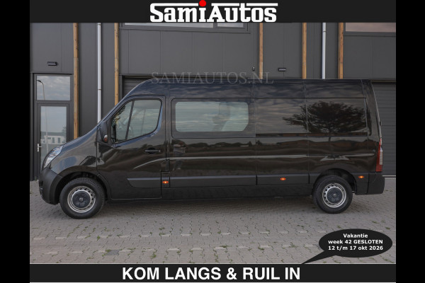 Opel Movano 6 PERSOONS | L3H2 |2.3 146PK | €16950,- excl | CAMERA | HOUTENVLOER | DUBBLE CABINE | DC | ROYALE 6 PERSOONEN DUBBELE CABINE BUS |