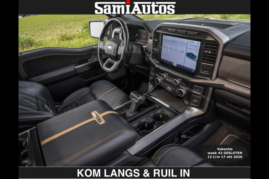 Ford USA F-150 PLATINUM | MASSAGE | PANO | €49950,- excl | GROOTSCHERM | COMFORT STOELEN | ADAPTIVE CRUISE | DC | DUBBELE CABINE | FACELIFT MODEL | GROOT SCHERM | 5 PERSOONS | DC | DASH CAM | MASSAGE | | De specialist in Amerikaanse pick‑ups in Nederland en Europa.