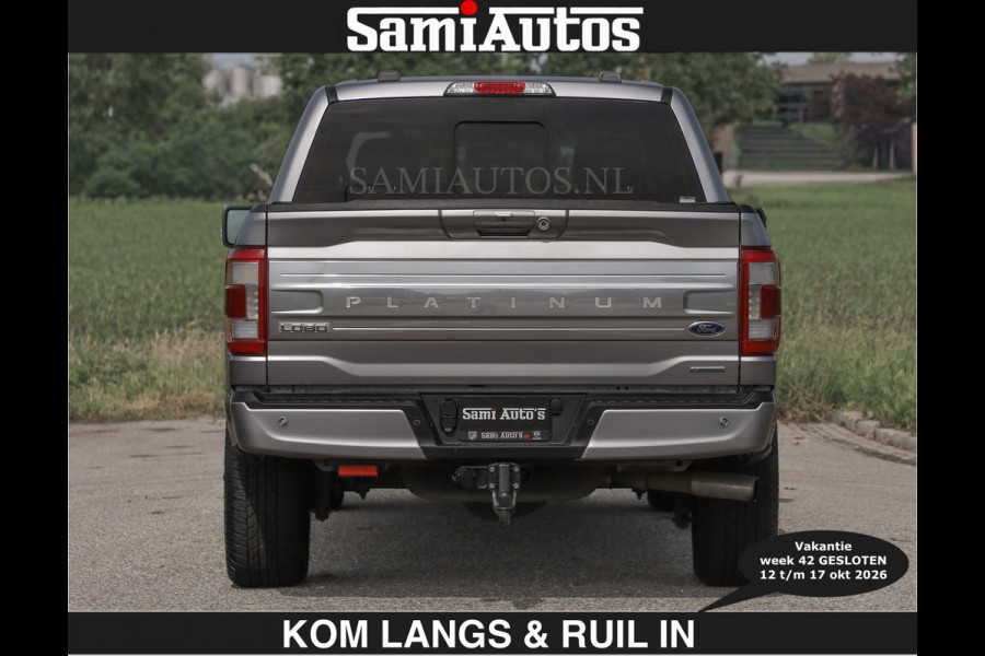 Ford USA F-150 PLATINUM | MASSAGE | PANO | €49950,- excl | GROOTSCHERM | COMFORT STOELEN | ADAPTIVE CRUISE | DC | DUBBELE CABINE | FACELIFT MODEL | GROOT SCHERM | 5 PERSOONS | DC | DASH CAM | MASSAGE | | De specialist in Amerikaanse pick‑ups in Nederland en Europa.