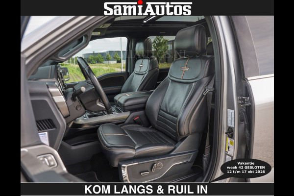 Ford USA F-150 PLATINUM | MASSAGE | PANO | €49950,- excl | GROOTSCHERM | COMFORT STOELEN | ADAPTIVE CRUISE | DC | DUBBELE CABINE | FACELIFT MODEL | GROOT SCHERM | 5 PERSOONS | DC | DASH CAM | MASSAGE | | De specialist in Amerikaanse pick‑ups in Nederland en Europa.