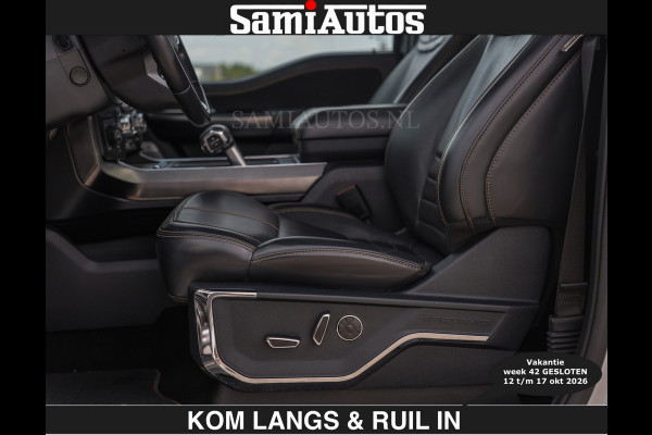 Ford USA F-150 PLATINUM | MASSAGE | PANO | €49950,- excl | GROOTSCHERM | COMFORT STOELEN | ADAPTIVE CRUISE | DC | DUBBELE CABINE | FACELIFT MODEL | GROOT SCHERM | 5 PERSOONS | DC | DASH CAM | MASSAGE | | De specialist in Amerikaanse pick‑ups in Nederland en Europa.
