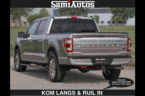 Ford USA F-150 PLATINUM | MASSAGE | PANO | €49950,- excl | GROOTSCHERM | COMFORT STOELEN | ADAPTIVE CRUISE | DC | DUBBELE CABINE | FACELIFT MODEL | GROOT SCHERM | 5 PERSOONS | DC | DASH CAM | MASSAGE | | De specialist in Amerikaanse pick‑ups in Nederland en Europa.