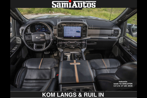 Ford USA F-150 PLATINUM | MASSAGE | PANO | €49950,- excl | GROOTSCHERM | COMFORT STOELEN | ADAPTIVE CRUISE | DC | DUBBELE CABINE | FACELIFT MODEL | GROOT SCHERM | 5 PERSOONS | DC | DASH CAM | MASSAGE | | De specialist in Amerikaanse pick‑ups in Nederland en Europa.
