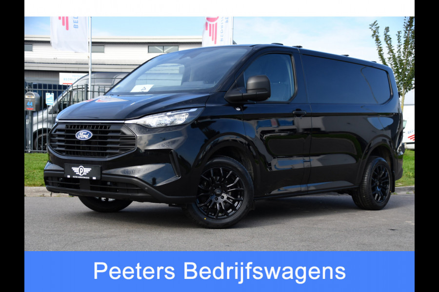 Ford Transit Custom 300 2.0 TDCI L1H1 Black Edition Cruise, Camera, Carplay, LED, 136pk, Automaat, NAVI, Airco, Multimedia, Uniek!