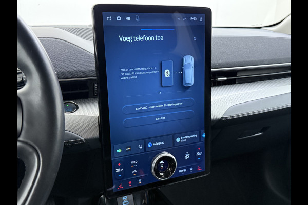 Ford Mustang Mach-E RWD 75kWh SOH 95% Adap.Cruise B&O®-Hifi Leder+Memory Trekhaak Stoel+Stuurverwarming Elek.Stoelen Navi Pdc Keyless Android Auto Apple Carplay Elek.Achterklep Lmv 18" DAB Bluetooth Led 1e Eigenaar Dealeronderhouden Origineel Nederlandse Auto