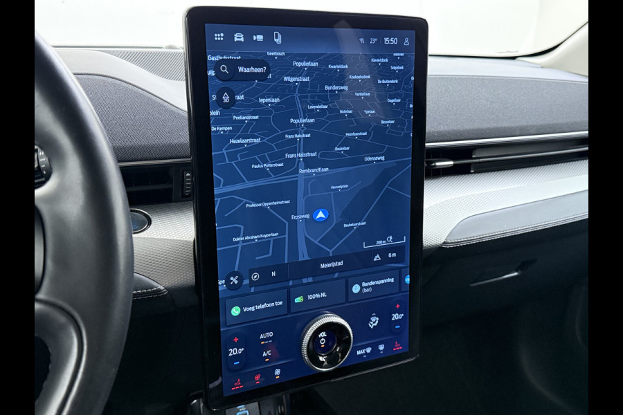 Ford Mustang Mach-E RWD 75kWh SOH 95% Adap.Cruise B&O®-Hifi Leder+Memory Trekhaak Stoel+Stuurverwarming Elek.Stoelen Navi Pdc Keyless Android Auto Apple Carplay Elek.Achterklep Lmv 18" DAB Bluetooth Led 1e Eigenaar Dealeronderhouden Origineel Nederlandse Auto