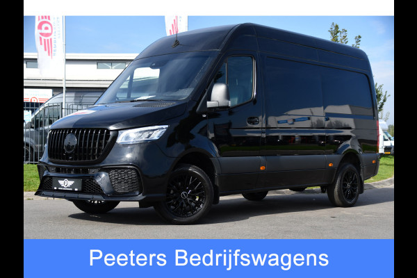 Mercedes-Benz Sprinter 319 1.9 CDI L2H2 AMG Black Edition Adaptieve Cruise, Carplay, 3500kg Trekhaak, Camera, LED, 190pk, 10,5'' Mbux, Sensoren, Leder, Standkachel. Automaat, Uniek!