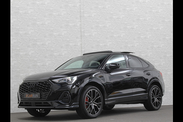 Audi Q3 Sportback 45 TFSI e S-Line | Panorama | ACC | Trekhaak | Carplay | Camera | Black-Optic | Sportstoelen | Stoelverwarming | Navi | MMi+ | Zwarte Hemel | Virtual-Cockpit | Lane Assist | Dodehoek | Getint Glas | Climate Control | Standkachel |