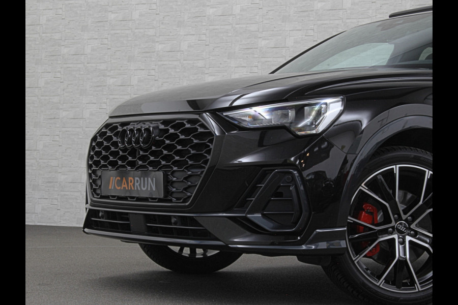 Audi Q3 Sportback 45 TFSI e S-Line | Panorama | ACC | Trekhaak | Carplay | Camera | Black-Optic | Sportstoelen | Stoelverwarming | Navi | MMi+ | Zwarte Hemel | Virtual-Cockpit | Lane Assist | Dodehoek | Getint Glas | Climate Control | Standkachel |