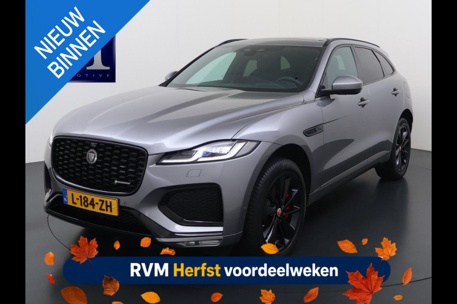 Jaguar F-Pace 2.0 P400e PHEV HSE VAN: 40.900,- VOOR: 38.877,- UW VOORDEEL: 2.023,- RIJKLAARPRIJS INCL 12 MND BOVAG GARANTIE| PANORAMA DAK | EL.STOELEN MET GEHEUGEN | HEAD UP | STOEL + STUUR VERWARMING | LEDER| 360 CAMERA