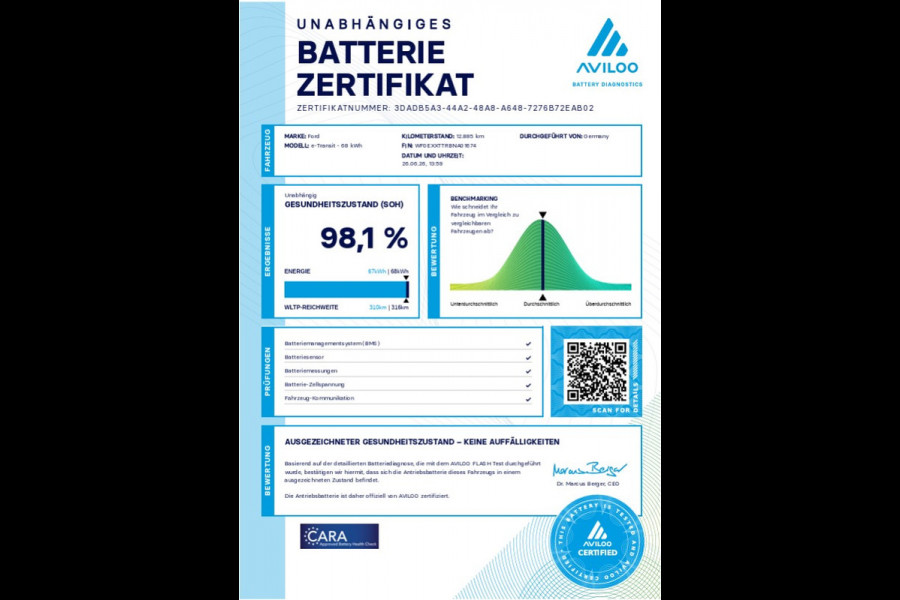 Ford E-Transit 350 L2H2 68 kWh 269pk Trend 100% Elektrisch LED/ACC/Snellader 115kW SOH 98,1% 04-2024