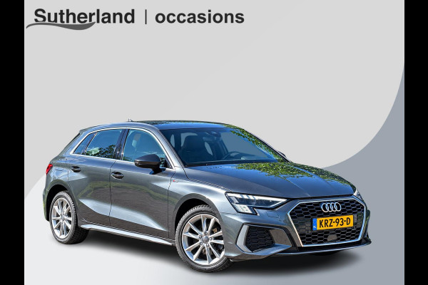 Audi A3 Sportback 40 TFSI S Line 204 PK | Trekhaak afneembaar | Lederen bekleding | Stoelverwarming | Camera | Elektrische achterklep | Dodehoeksensoren | Adaptive cruise control