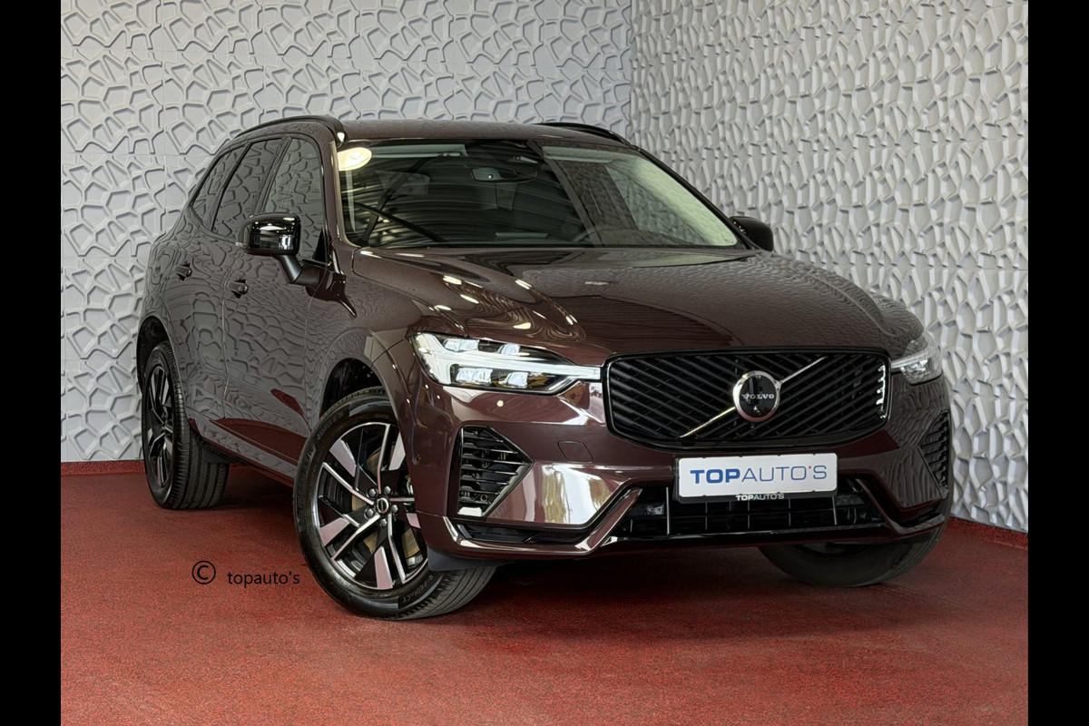 Volvo XC60 2.0 T8 455PK AWD PLUS DARK NIEUWE AUTO HARMAN KARDON 360.CAM STOEL/STUUR VERW LEER MULBERRY METALLIC