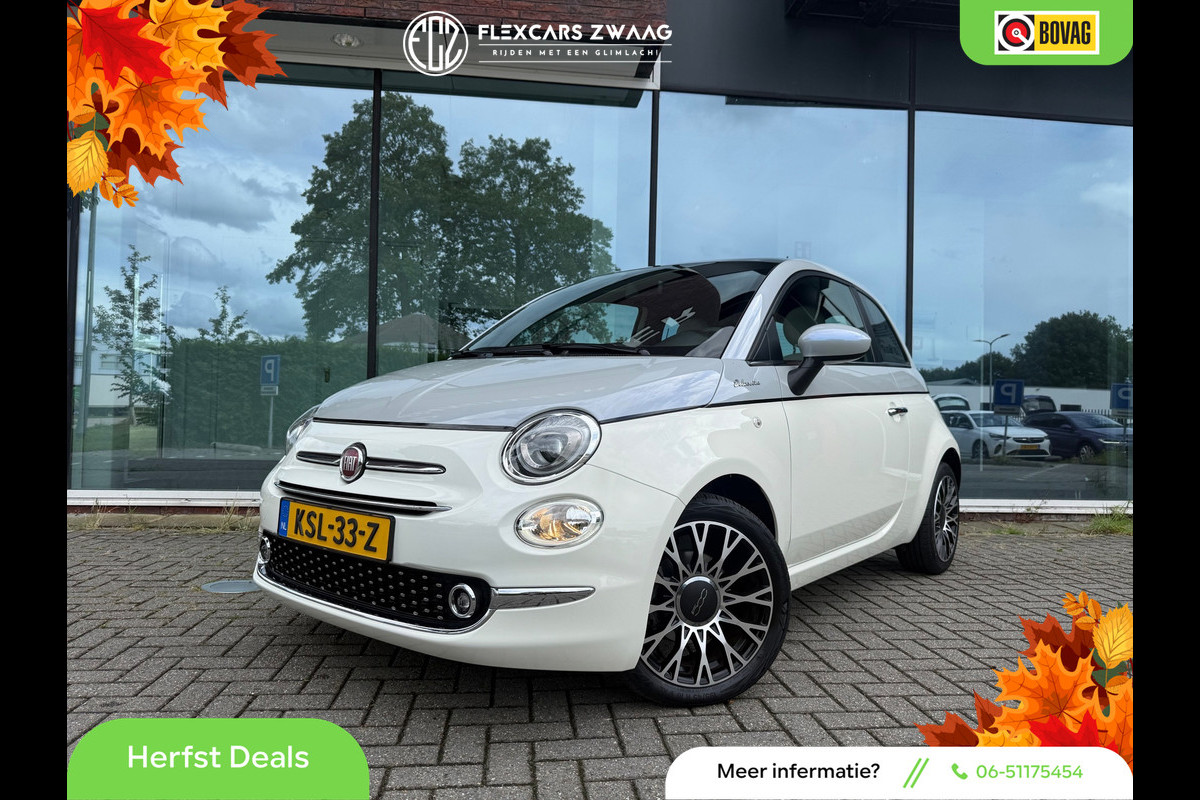 Fiat 500 1.0 Hybrid Dolcevita - Navi - Climate - Panodak - Parkeerhhulp - Lage stand