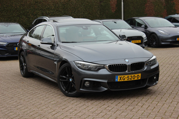 BMW 4 Serie Gran Coupé 418i High Exe. M Sport / Trekhaak / Schuifdak / 360Camera / 18'' / Navigatie / Dodehoek / DAB / Cruise Control / Getint glas / Stoelverwarming