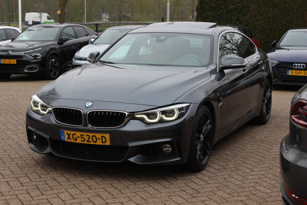 BMW 4 Serie Gran Coupé 418i High Exe. M Sport / Trekhaak / Schuifdak / 360Camera / 18'' / Navigatie / Dodehoek / DAB / Cruise Control / Getint glas / Stoelverwarming