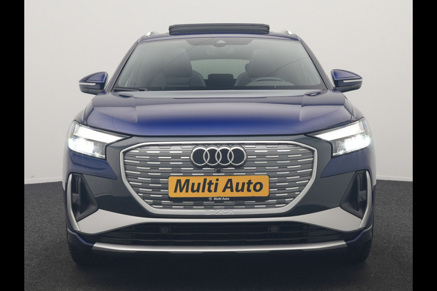 Audi Q4 e-tron 35 2x S Line 55 kWh 170pk | Panodak | Adaptive Cruise | Lederen Sportstoelen & Stuur Verwarmd | Camera | Keyless | 21"L.M | Navigatie | DAB |