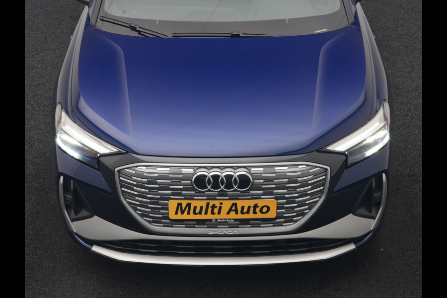 Audi Q4 e-tron 35 2x S Line 55 kWh 170pk | Panodak | Adaptive Cruise | Lederen Sportstoelen & Stuur Verwarmd | Camera | Keyless | 21"L.M | Navigatie | DAB |