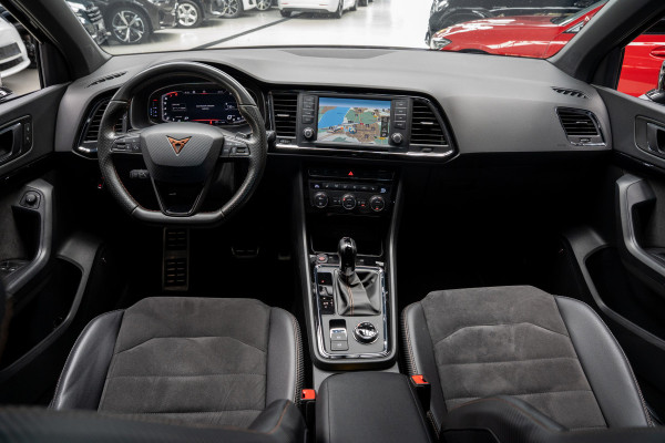 CUPRA Ateca 2.0 TSI 4DRIVE Panodak Virtual 360° Camera Leder/ Alcantara bekleding Navi ACC Climate C. Elektr. bedienbare achterklep PDC LM velgen Beats Audio systeem Elektr. bedienb. trekhaak