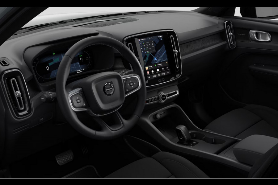 Volvo EX40 Single Motor Extended Range Plus Black Ed. 82 kWh Harman Kardon audio/ Adaptive cruise control/ Pilot assist/ Google Services/ Elektrisch verstelbare stoelen met geheugen/ Stuurverwarming/ Stoelverwarming voor en achter/ 20" Lichtmetalen velgen