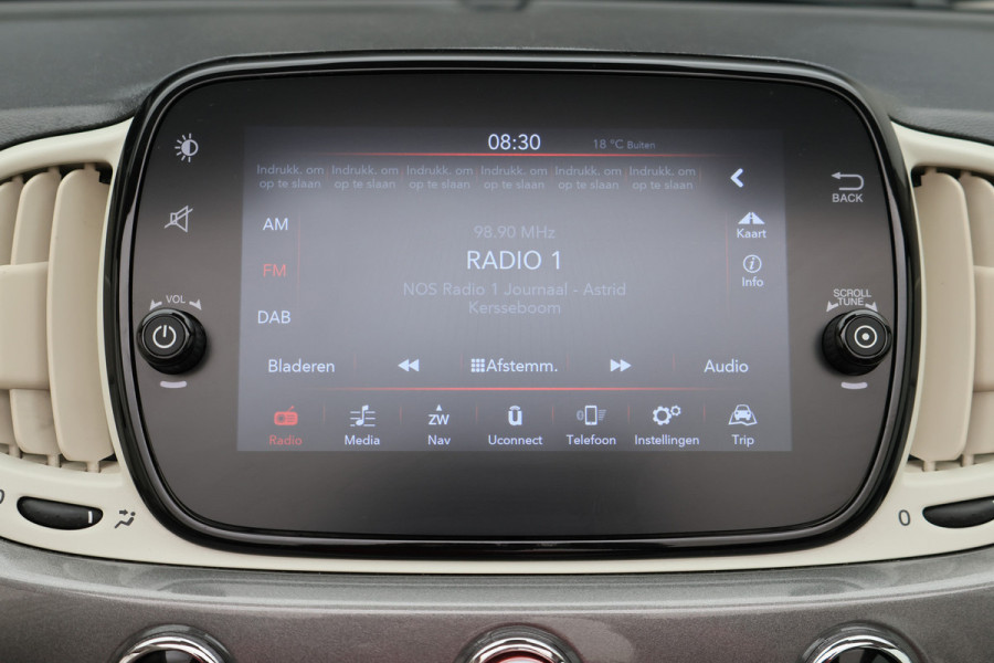 Fiat 500C 1.0 Hybrid Dolcevita Climate, Cruise, Apple Carplay, PDC, 16"